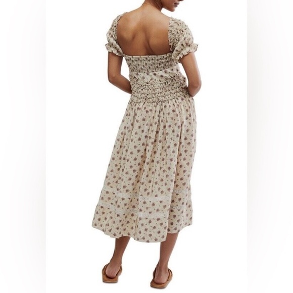 NWT!$248! Free People Women's Bali Juniper
Floral Print Ruffled Midi Dress SZ 12 - Picture 5 of 6